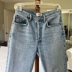 AGOLDE Riley High Rise Straight Crop in Renewal